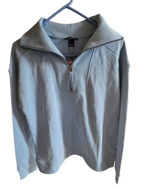 Eddie Bauer Light Blue Half-Zip Pullover Sweater